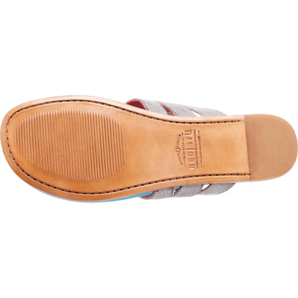 NEW Bed Stu Yoli Flip-Flops - Leather For Women  Ocean Blue 367sn - Picture 5 of 6